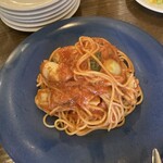 ELMO - 牡蠣とチンゲン菜のトマトソース大盛り