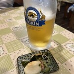 リオブラボー - 生ビール　お通し