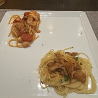 イルブリオ - 選んだメイン。ウニパスタ。ペスカトーレ。