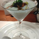 ビストロ　アギャット - ホワイトアスパラのブルーテ　コンソメジュレ