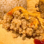 パプリカ食堂 Vegan - 2025年06月】チーズハンバーグ定食（ランチ）＠2,000円、チーズハンバーグの断面