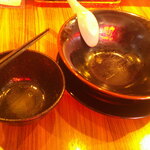 壱角家 - 濃厚魚介つけ麺 大 熱盛り麺 ＆ 肉汁餃子 12個