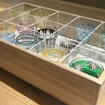 御料理 ふじ田 - 切子のおちょこ達