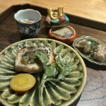 御料理 ふじ田 - 焼物（1人ずつ取り分けてくれます）