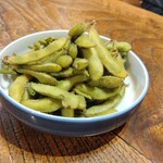 晴れたり曇ったり - 筑後のえだまめ。塩味が強かったけど、お酒のアテにはバッチリです！