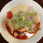 中華そば 仁平 - 【限定】冷たい豆乳担々麺(大盛り)TP煮卵