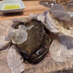 やまぐち - 蛤出汁のリゾットと鮑と2種類の貝の旨味を一度に味わえました。ホワイトアスパラの美味しさもたまりません。鮑もトリュフのポーションも一人分です⭐︎