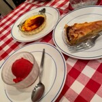 パザパ - 洋梨のタルト、クリームブリュレ、フランボワーズソルベ