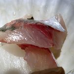 魚 しんのすけ - 鯵（あじ）です。古来から日本人に親しまれてきた魚です。この鯖は見た目からして美味しいって呼びかけています。食べてみると絶品、とっても美味しかったです。