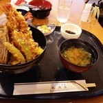 レストラン潮彩 - 特選海老天丼（1,800円）