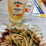 全席個室 鶏と魚が旨い店 鶏きち魚きち - 雲仙しまばら鶏のハツニラ炒め