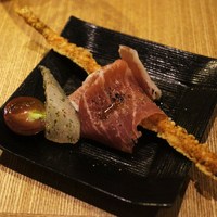 築地ボン・マルシェ - アミューズ  揚げグリッシーニと生ハム