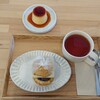 deux pins - あんバタースコーンサンドセットとプリン