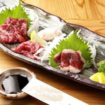 Three types of horse sashimi delivered directly from Aomori