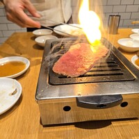 ビーフキッチン 渋谷店 - 大判サーロインすき焼セット お店の方焼き