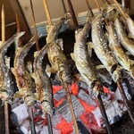 揖斐川丘苑 - 若鮎の塩焼きと田楽鮎