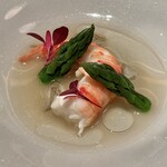 スリオラ - 茹で北海道産ボタンエビとその冷たいカルド