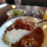 天馬 - ビーフカレー&キーマ1100円