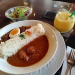 天馬 - ビーフカレー&キーマ1100円