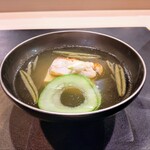 よし澤 - 『椀物』⇒キンメダイ・白瓜・ゆずの花・じゅんさい