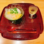 御料理 まつ山 - パッションフルーツアイスとマンゴー