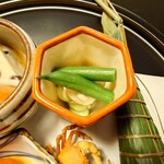 雅味 近どう - ◯いんげんとそら豆の白和え
すり胡麻の風味と味わいが
シッカリとしている豆腐の白和えだった