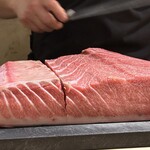 寿し処黒杉 心貫 - ３カ所を切り出ししてくれた