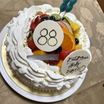 CAKE COUPAGE - 6号　デコレーション　88ローソクはサービスです！