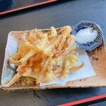 民宿 いなほ - 活イカのえんぺらとげその天ぷら