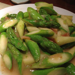 龍口酒家 - アスパラ炒め (2014.8)