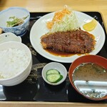 終着北濃駅 - みそかつ定食