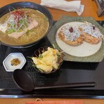 縁慈 - 鶏塩麺としらすいなり寿司
