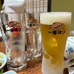 民宿 涌蓋 - 取り敢えず、3杯イッキ飲み。