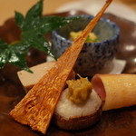 樋口 - 八寸 鯨ベーコン ばちこ 鱧子 など