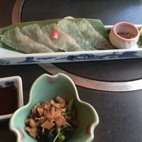 道頓堀 治兵衛 - 先付け・鯛の薄造り