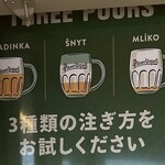 チェコ国立レストラン - 注ぎ方