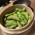 炭炉ばた こみ哉 松山 - 釜あげ枝豆