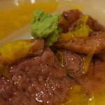 樋口 - 芋茎とシャラン鴨の炊き合わせ