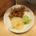 築地ハレの日 - 甘煮３種、わさび、ショウガ