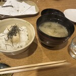 倉良四季 - 山わさびバターごはん、野菜いっぱいのお味噌汁