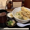 能古うどん - ごぼう天ぶっかけ（冷）　と　梅しらすご飯のセット