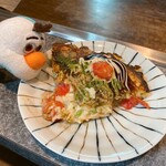 お好み焼き ぶうにゃん - トマト玉完成〜