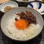 新ばし 星野 - TKG 牛肉時雨煮