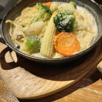 やさいの王様 銀座店 - パスタはモチモチ、フィットチーネ