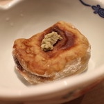 くろぎ - 光附：焼胡麻豆腐　山葵