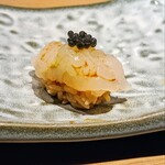 秋葉原 鮨 上村 - 三ノ鮨～白エビとキャビア～