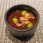 秋葉原 鮨 上村 - 箸休め～もずくとトマト～