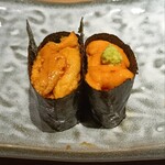 秋葉原 鮨 上村 - 三ノ鮨～バフンウニとムラサキウニの食べ比べ～