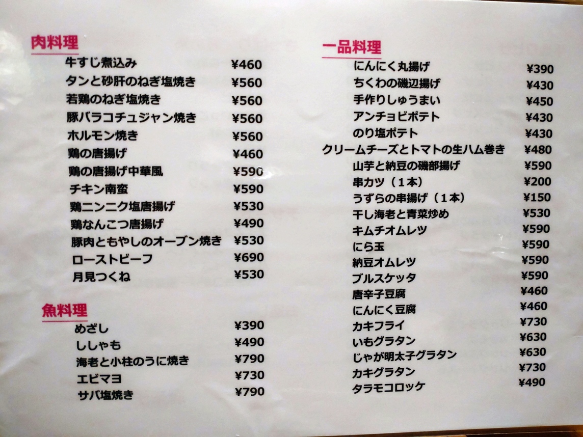 メニュー写真 : 唐辛子 （とうがらし） - 三鷹/居酒屋 | 食べログ
