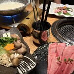 北新地 肉料理 名門 - 牛タンしゃぶしゃぶ　¥2,420